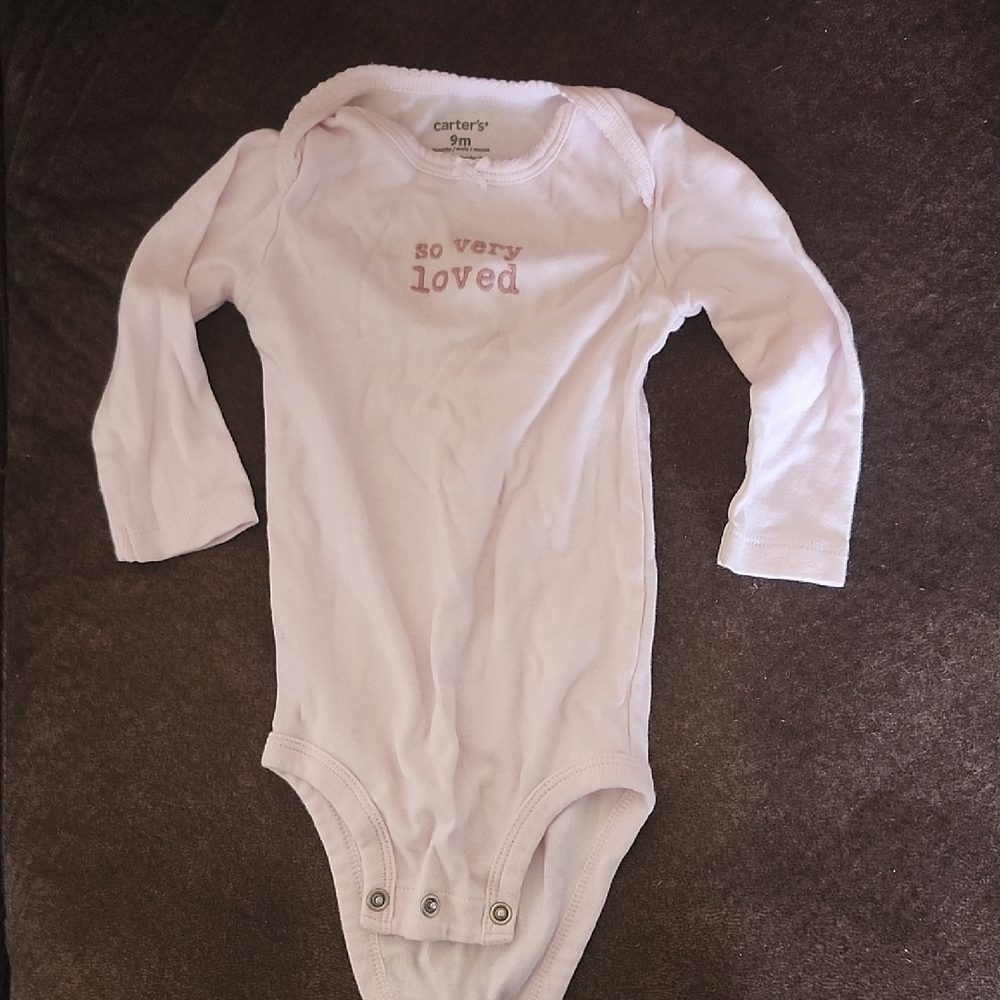 Carter's Light Pink 'So Very Loved' Long Sleeve Bodysuit